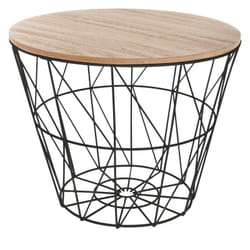 Atmosphera - Table d appoint Kumi noir D38cm créateur d'intérieur