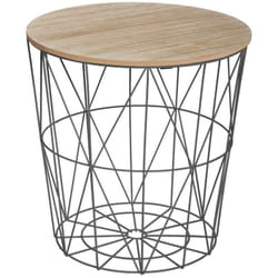 Atmosphera - Table à café Kumi - d 39.5 x 41 cm - Noir - Livraison gratuite
