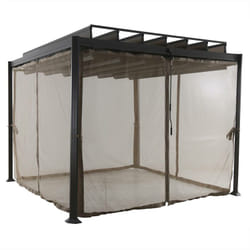 Moustiquaire pour tonnelle Flamenco noisette 3x2m en polyester - Hespéride