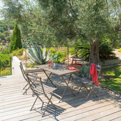 Hesperide - Table de jardin pliante rectangulaire Greensboro tonka 4 places en acier traité époxy - Hespéride