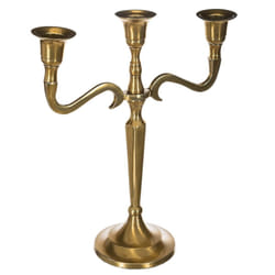 Bougeoir métal Doré 3 têtes H27
