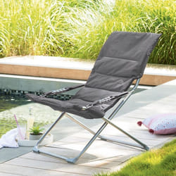 Fauteuil relax Milos ardoise Hespéride