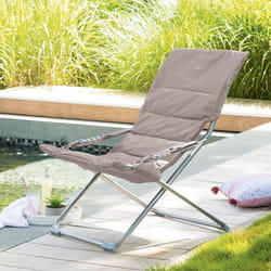 Fauteuil relax Milos taupe Hespéride