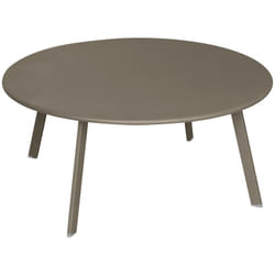 Table d appoint de jardin ronde Saona tonka 90x40cm en acier traité époxy - Hespéride