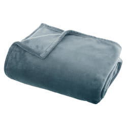 Plaid flanel uni orage 125X150