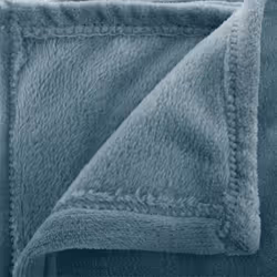 Plaid flanel uni orage 125X150