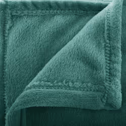 Plaid flanel uni vert 125X150