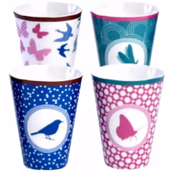 Set de 4 gobelets Expresso Poétique 4 gobelets Céramique Hauteur 8 cm - Diamètre 6.2 cm
