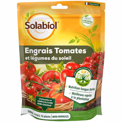 Engrais Tomates et Légumes du Soleil - Solabiol L'engrais Solabiol Tomates et Légumes du Soleil est spécialement conçu pour r ...