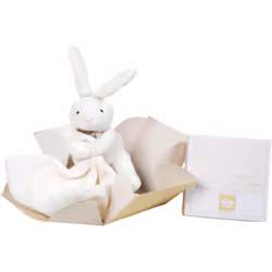 Doudou et Compagnie Lapin Mouchoir Boîte Fleur