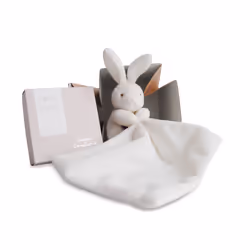 Doudou et Compagnie Lapin Mouchoir Boîte Fleur