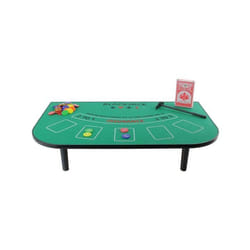 Jeu de table BlackJack Mister Gadget MG3080 - 54 cartes - 1 balayeur - 50 jetons - Vert et noir
