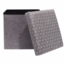 CMP Paris Coffre Rangt/Pouf Pliable Gris