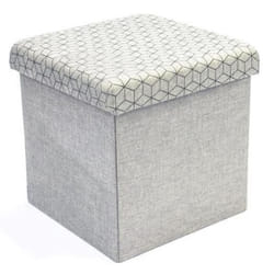 CMP Paris Coffre Rangt/Pouf Pliable Gris