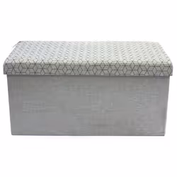 CMP Paris Coffre Rangt Banc Pliable Gris, Chaise avec assise rembourrée, Gris, Tissu, Gris, Bois, 762 mm