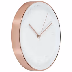 Horloge Ronde 30.5 cm blanche cuivrée