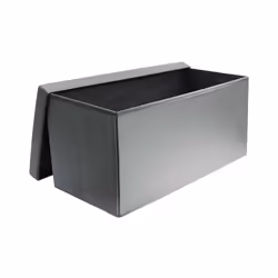 Coffre de rangement banc pliable lisse Gris