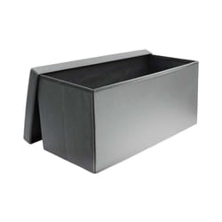Coffre de rangement banc pliable lisse Gris