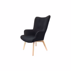 Fauteuil - BELDEKO - Helinski noir M1 - Bois/Métal/Tissu - Contemporain - Design