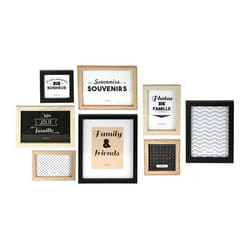 Lot 8 cadres photo design en bois