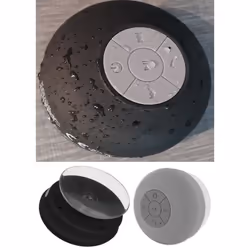 Enceinte B Steam Bluetooth à Ventouse Waterproof 2W - BE MIX - Résistante à leau - Kit main libre et radio