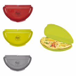 Permet de cuisiner vos omelettes facilement et sans matière grasse au four à micro-ondes H 5 cm x L 12,5 cm x P 21,3 cm Compa ...