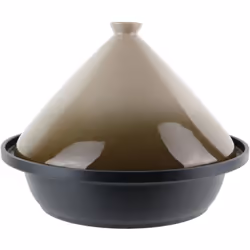 Tajine authentique avec couvercle - Contenance / Capacité4,5 Litres - MatièresBase en fonte d'aluminium - Couvercle en cérami ...