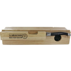 Caisse à saucisson Totally Addict - La Sélection Brasserie - Bois et inox - Beige et gris - H105x75x325cm