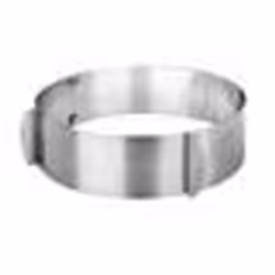 Moule - Inox - Cercle Amovible - Diamètre 15-30 cm - Compatible Lave-Vaisselle - Gris