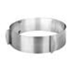Moule - Inox - Cercle Amovible - Diamètre 15-30 cm - Compatible Lave-Vaisselle - Gris