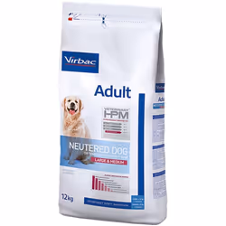 Virbac Veterinary hpm Neutered Chien Adulte Medium (+12mois 11 à 25kg) Large (+18mois +25kg) Croquettes 12kg