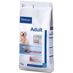 Virbac Veterinary hpm Neutered Chien Adulte Medium (+12mois 11 à 25kg) Large (+18mois +25kg) Croquettes 12kg