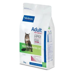 Croquettes pour chats - Virbac - Veterinary HPM - Saumon - 3kg - Adulte stérilisé