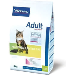 Croquettes - Virbac - Veterinary HPM Cat - Saumon - 7kg - Adulte - Stérilisé