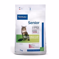 Croquettes pour chat - Virbac - Senior Neutered Cat - 7 kg - Riche en protéines - Faible en glucides