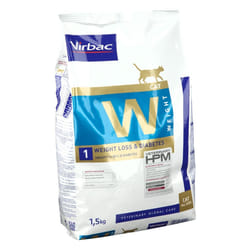 Virbac Veterinary hpm Diet Chat Weight 1 Loss (surpoids >30%) & Diabète Croquettes 15kg