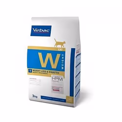 Virbac Veterinary hpm Diet Chat Weight 1 Loss (Surpoids >30%) & Diabète Croquettes 3kg