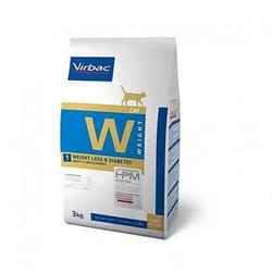 Virbac Veterinary hpm Diet Chat Weight 1 Loss (Surpoids >30%) & Diabète Croquettes 3kg