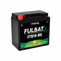 Description générale La batterie moto FTX14-BS FULBAT GEL est une batterie haute performance, 100% étanche et prête à l'emplo ...