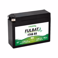 TYPE : FT4B-BS TECHNOLOGIE : GEL SLA TENSION : 12V, CAPACITE : 2.3Ah, INTENSITE: 40A, DIMENSIONS : 113x38x85 mm" Type FT4B-BS ...