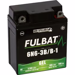 Batterie 6n6-3b fulbat 6v6ah classic lg95 l57 h117 (gel - sans entretien) - activee usine