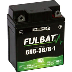 Batterie 6n6-3b fulbat 6v6ah classic lg95 l57 h117 (gel - sans entretien) - activee usine