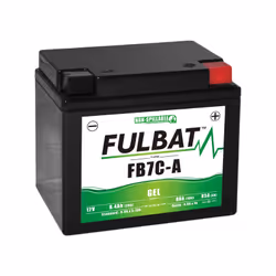 TYPE : FB7C-A TECHNOLOGIE : GEL SLA TENSION : 12V, CAPACITE : 8Ah, INTENSITE: 85A, DIMENSIONS : 129x89x114 mm POLARITE : [ - ...