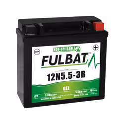 TYPE : 2N5.5-3B TECHNOLOGIE : GEL SLA TENSION : 12V, CAPACITE : 5.5Ah, INTENSITE: 70A, DIMENSIONS : 135x60x130 mm POLARITE : ...