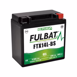 TYPE : FTX14L-BS TECHNOLOGIE : GEL SLA TENSION : 12V, CAPACITE : 12Ah, INTENSITE: 200 A, DIMENSIONS : 150x87x145 mm POLARITE ...