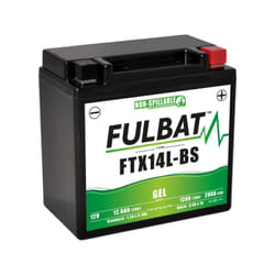 Batterie Fulbat gel sla FTX14L-BS gel 12V 12AH 200 amps 150x87x145 + Droite