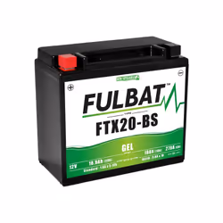 TYPE : FTX20-BS TECHNOLOGIE : GEL SLA TENSION : 12V, CAPACITE : 18Ah, INTENSITE: 270A, DIMENSIONS : 175x87x155 mm POLARITE : ...