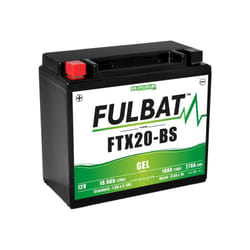 Batterie Fulbat gel sla FTX20-BS gel 12V 18AH 270 amps 175x87x155 + Gauche