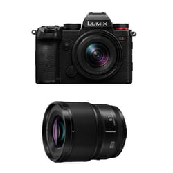 Panasonic appareil photo hybride lumix s5d + 18-40mm f/4.5-6.3 + 50mm f/1.8