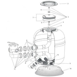 BWT - 9 - Crépine pour filtre rtm cs et Top - Dimensions: Crépines 145 mm